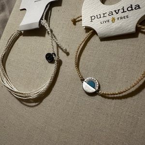 BRAND NEW-Bundle UNISEX of 2 Original Bracelet & Gemstone Sunset Silver Bracelet